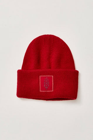 Free People Knockout Beanie (Cherry Red)