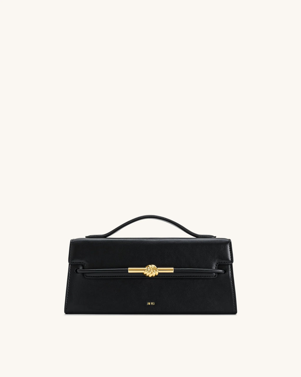 JW PEI Lena Metal Rope Knot Top Handle Bag (Black)