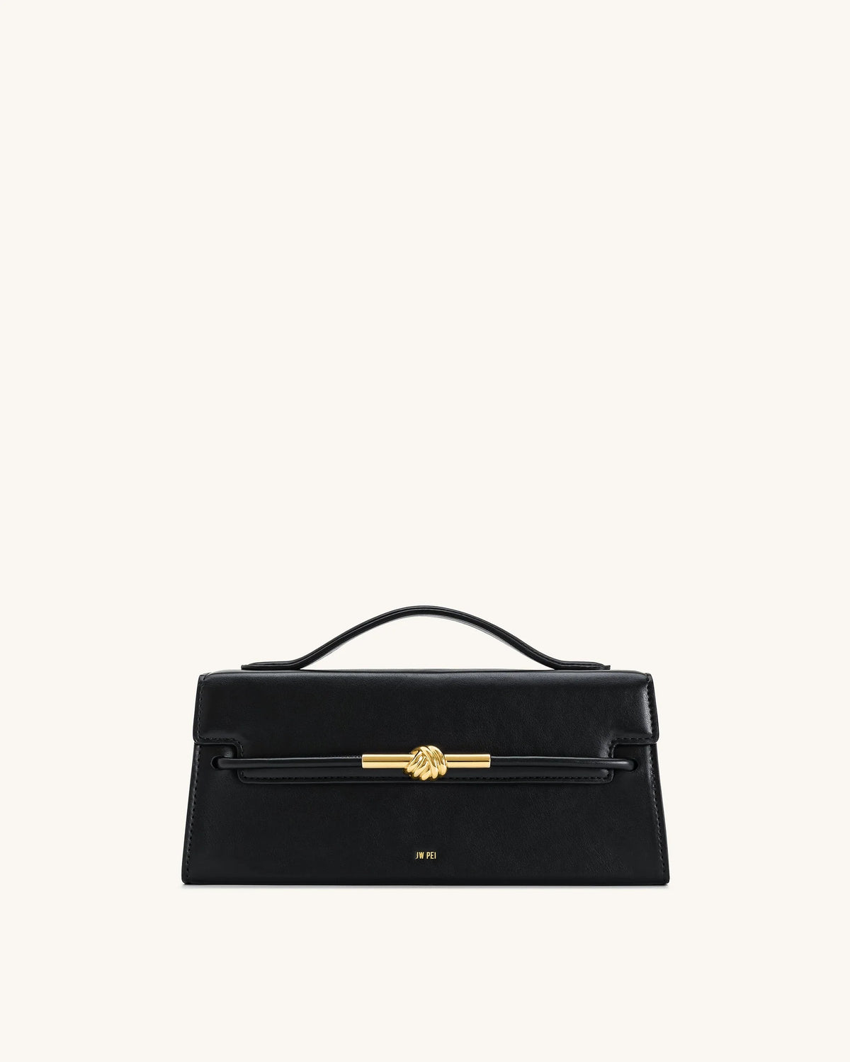JW PEI Lena Metal Rope Knot Top Handle Bag (Black)