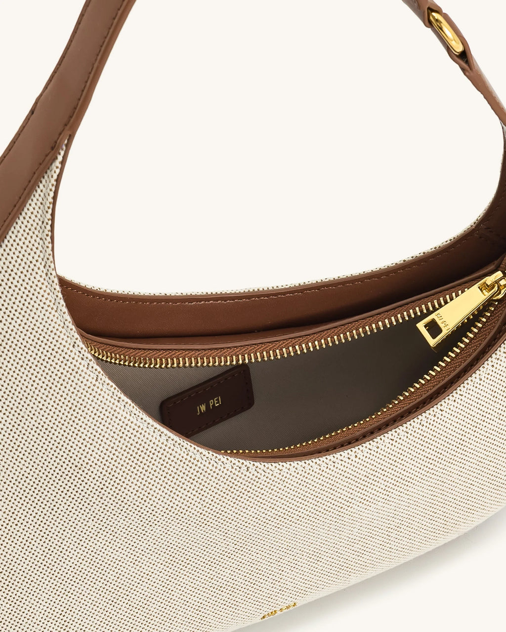 JW PEI Harlee Shoulder Bag (Brown Canvas)