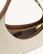 JW PEI Harlee Shoulder Bag (Brown Canvas)