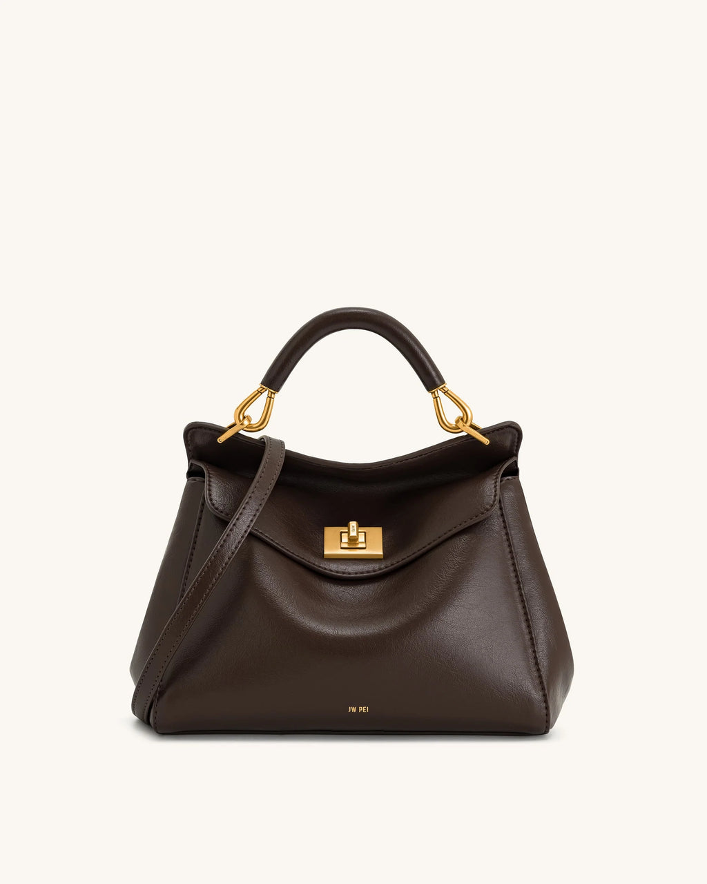 JW PEI Lucia Classic Top Handbag (Dark Brown)