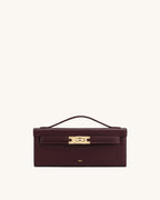 JW Pei Bria Structured Top Handle Bag (Deep Burgandy)