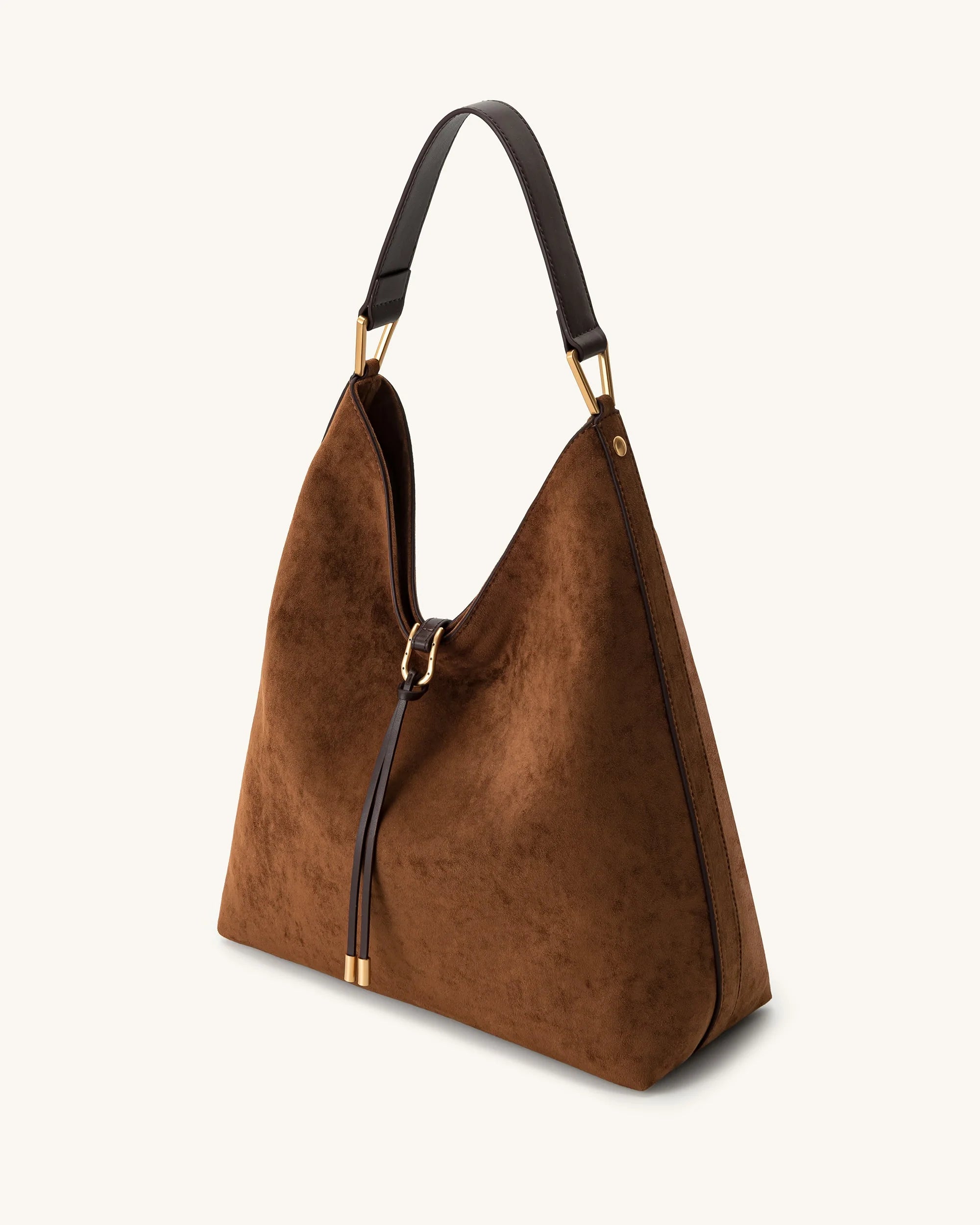 JW Pei Aria Faux Suede Shoulder Bag (Brown)
