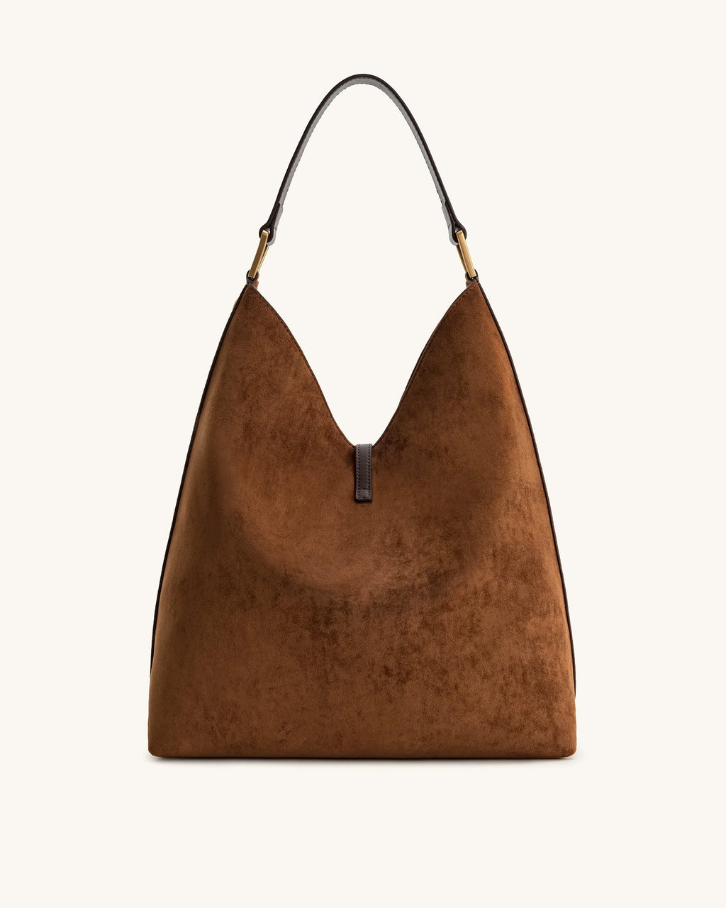 JW Pei Aria Faux Suede Shoulder Bag (Brown)