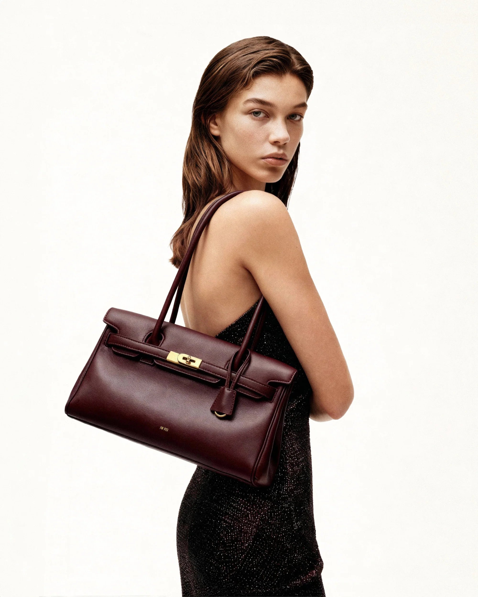 JW Pei Yara Shoulder Bag (Deep Burgundy) Secondary image