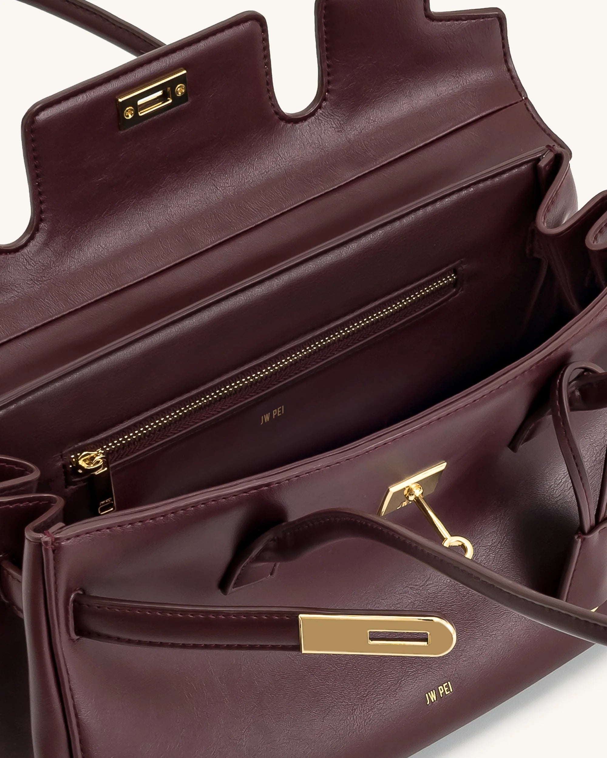 JW Pei Yara Shoulder Bag (Deep Burgundy)
