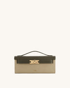 JW PEI Bria Faux Suede Structured Top Handle Bag (Dark Olive)