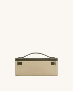 JW PEI Bria Faux Suede Structured Top Handle Bag (Dark Olive)