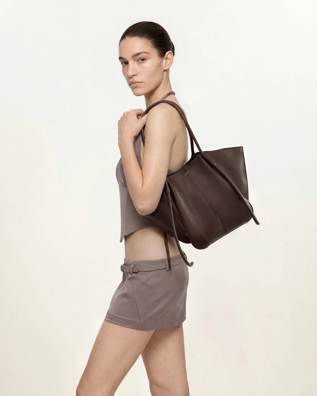 JW PEI Nala Wide Tote Bag - Deep Brown