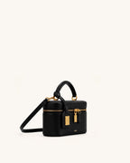 JW PEI Cleo Box Shape Top Handle Bag (Ink Black)
