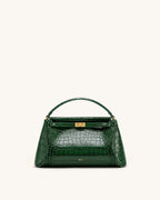 JW PEI Carmen Top Handle Bag (Forest Green Croc)