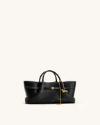 JW PEI Maeve Dachshund Metal Charm Tote Bag (Black)