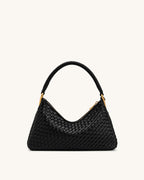 JW PEI Lorena Woven Shoulder Bag - Black