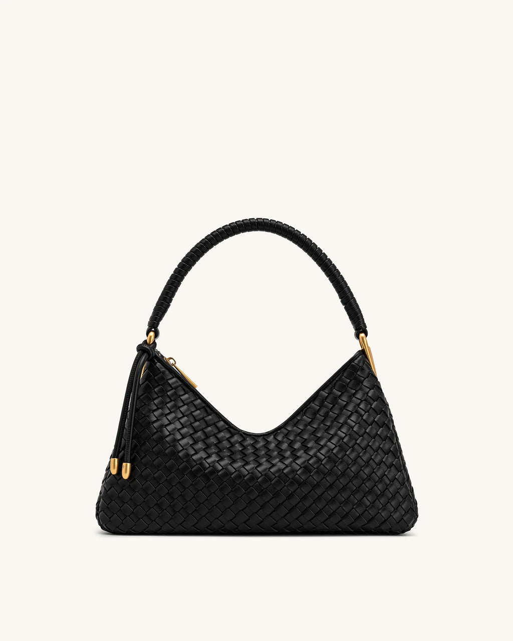 JW PEI Lorena Woven Shoulder Bag - Black
