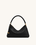 JW PEI Lorena Woven Shoulder Bag - Black