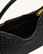 JW PEI Lorena Woven Shoulder Bag - Black