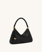JW PEI Lorena Woven Shoulder Bag - Black