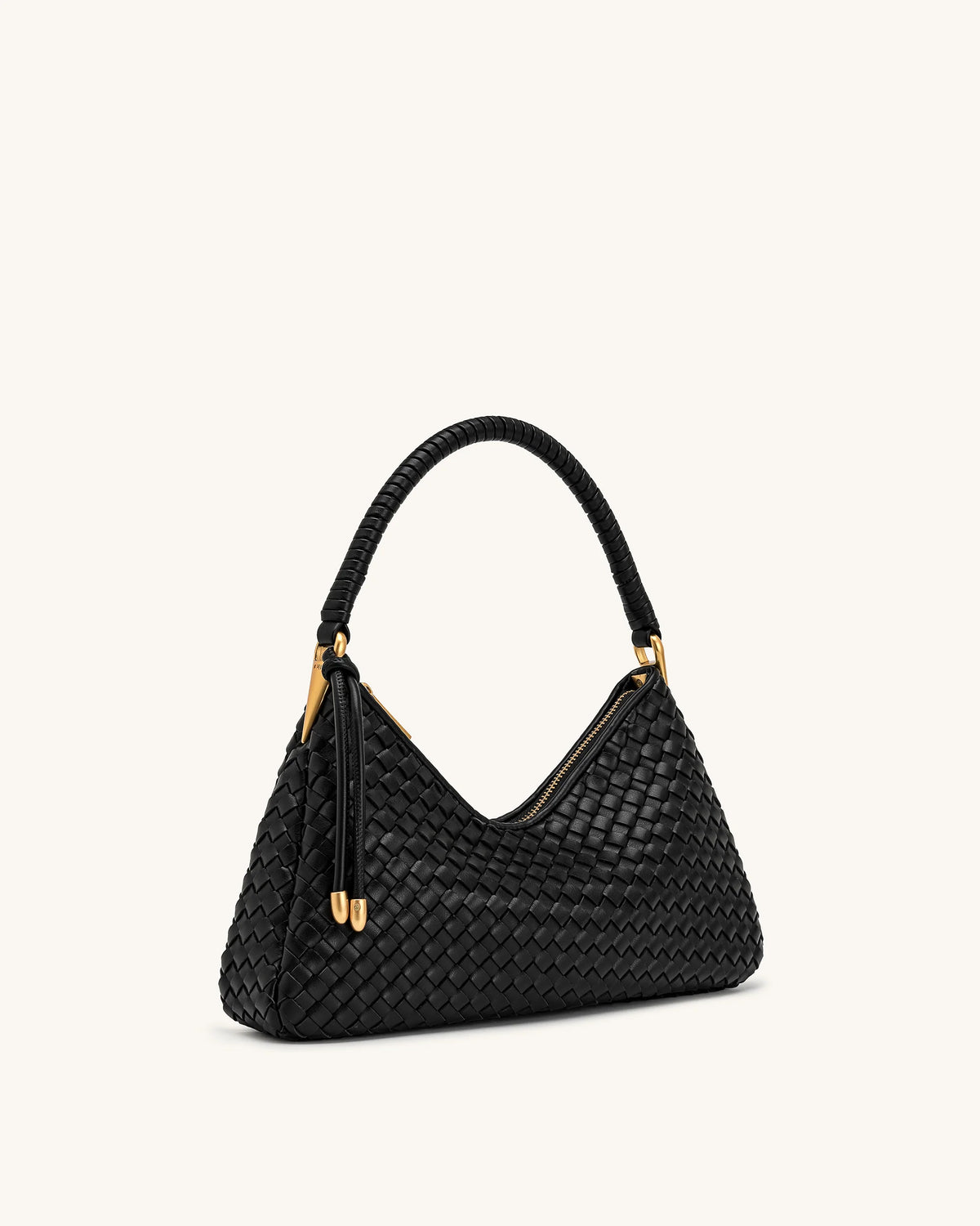 JW PEI Lorena Woven Shoulder Bag - Black