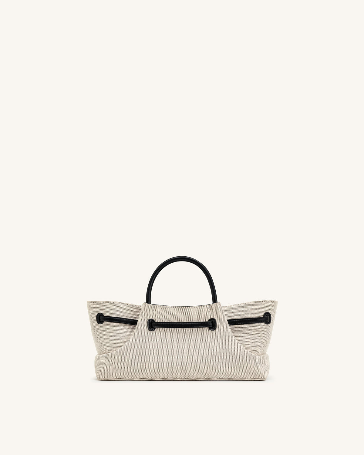 JW PEI Maeve Dachshund Metal Charm Tote Bag (Black Canvas)