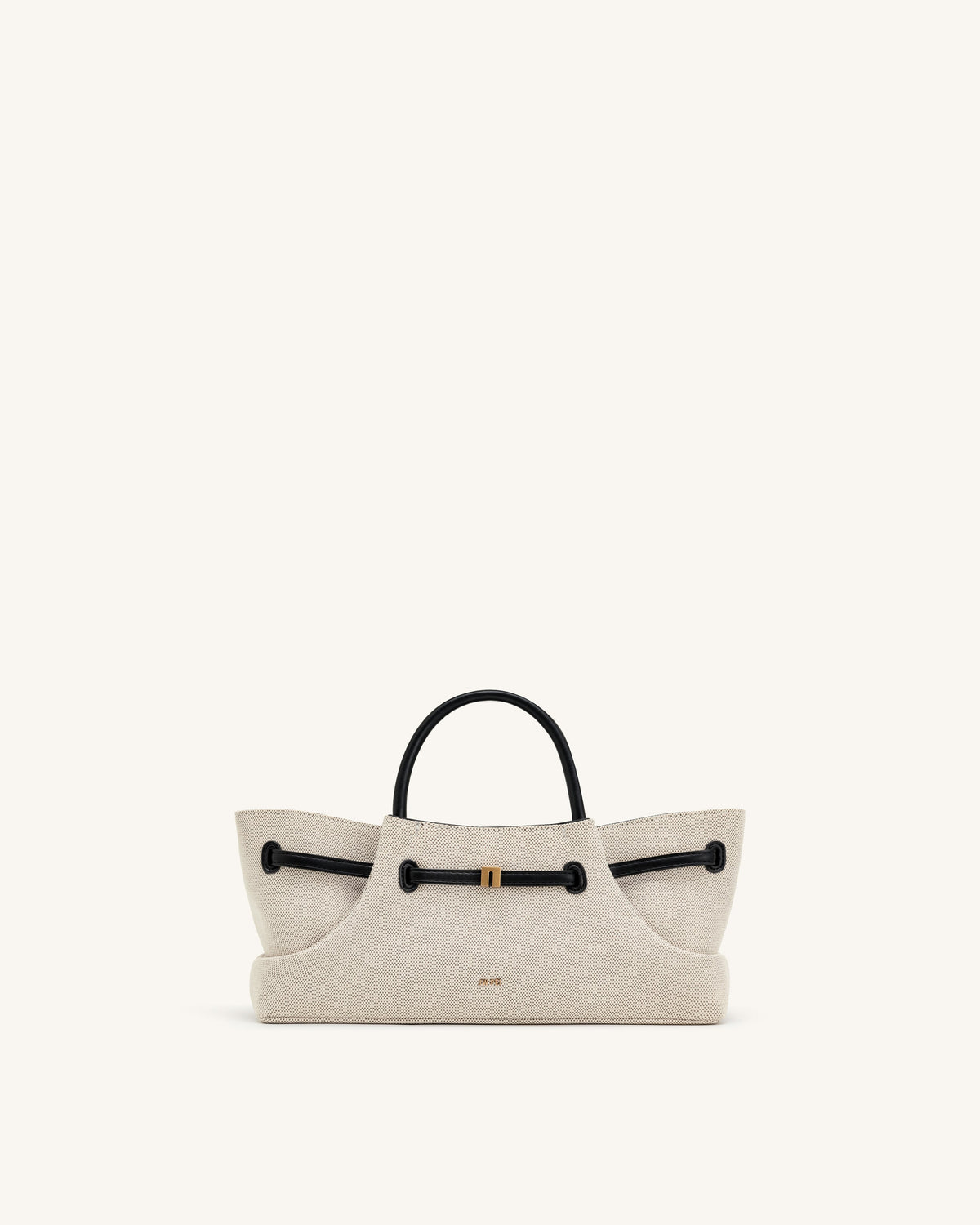 JW PEI Maeve Dachshund Metal Charm Tote Bag (Black Canvas)