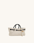 JW PEI Maeve Dachshund Metal Charm Tote Bag (Black Canvas)