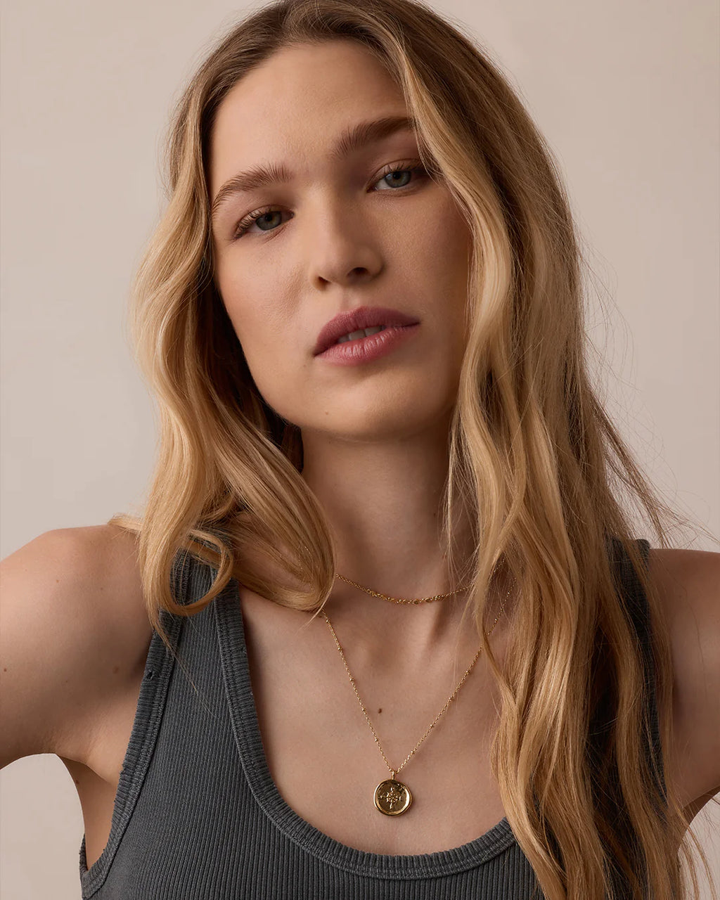 Gorjana Gold Compass Coin Necklace