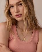 Gorjana Gold Griffin Dog Tag Necklace