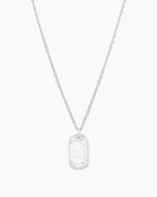 Gorjana Silver Griffin Dog Tag Necklace