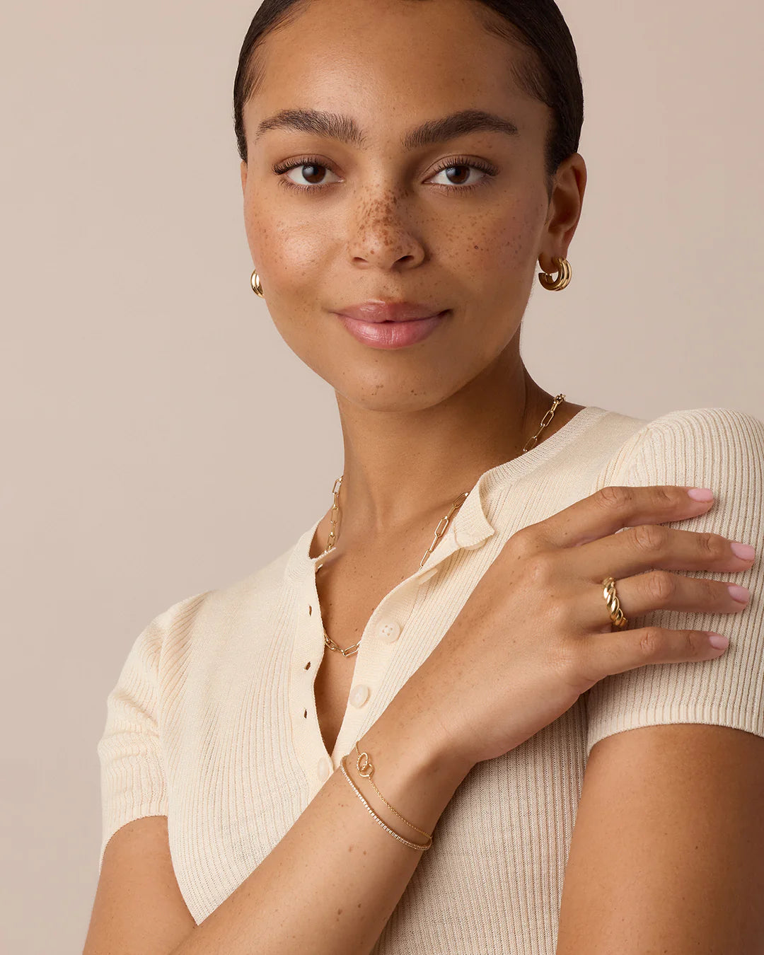 Gorjana Gold Crew Charm Bracelet