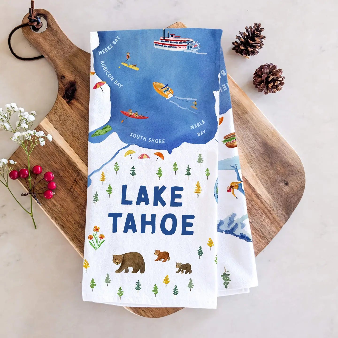 Lake Tahoe Tea Towel