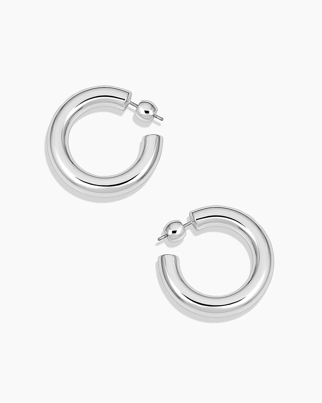 Gorjana Lou Statement Hoops (Silver)