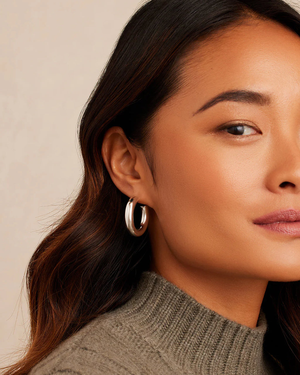 Gorjana Lou Statement Hoops (Silver)