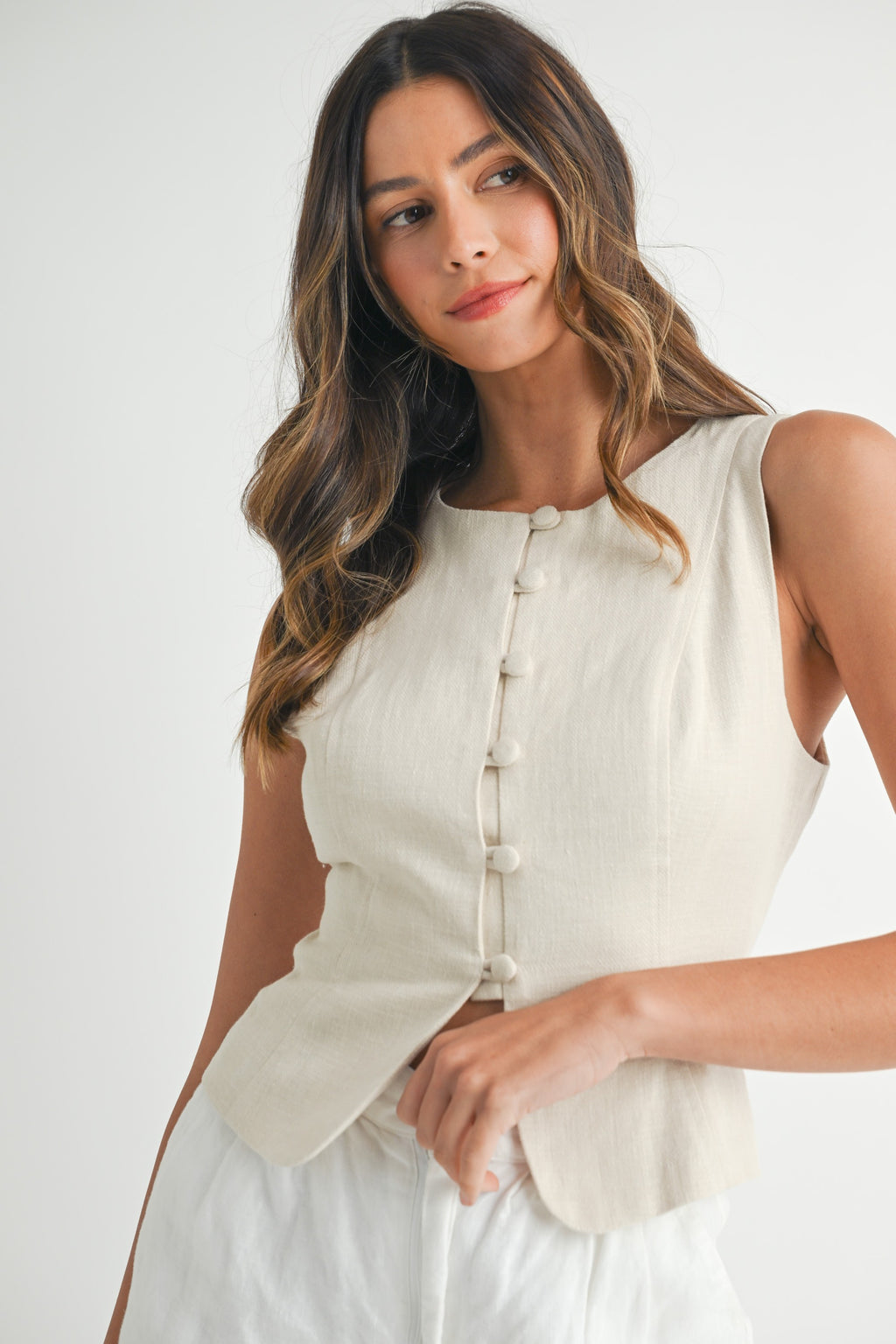 Mia Linen Vest