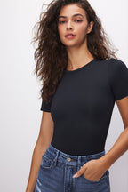 Good American The Sculpting Modern Bodysuit (Black001)