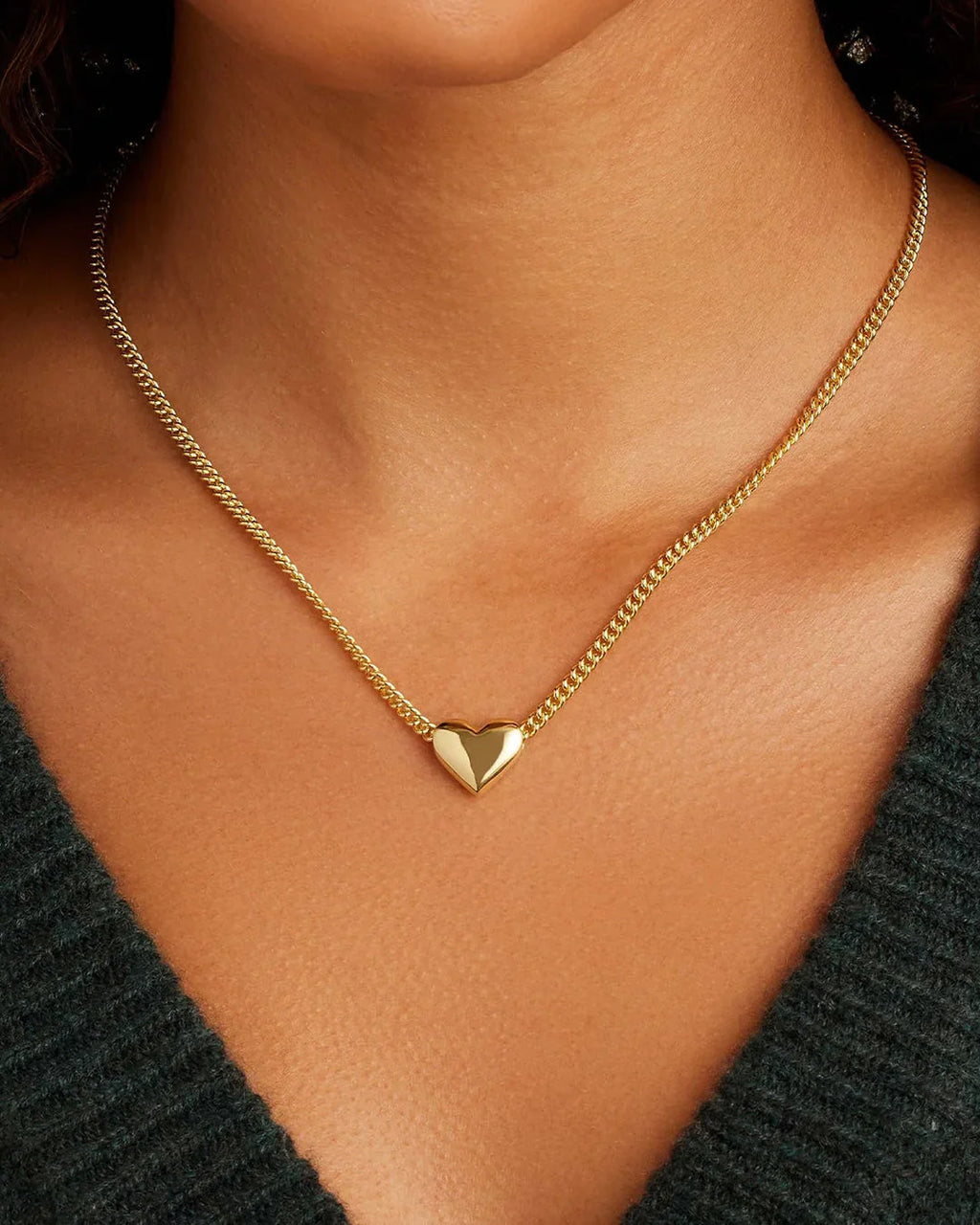 Gorjana Lou Helium Heart Necklace (Gold)