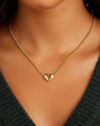 Gorjana Lou Helium Heart Necklace (Gold)