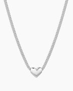 Gorjana Lou Helium Heart Necklace (Silver)