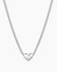 Gorjana Lou Helium Heart Necklace (Silver)