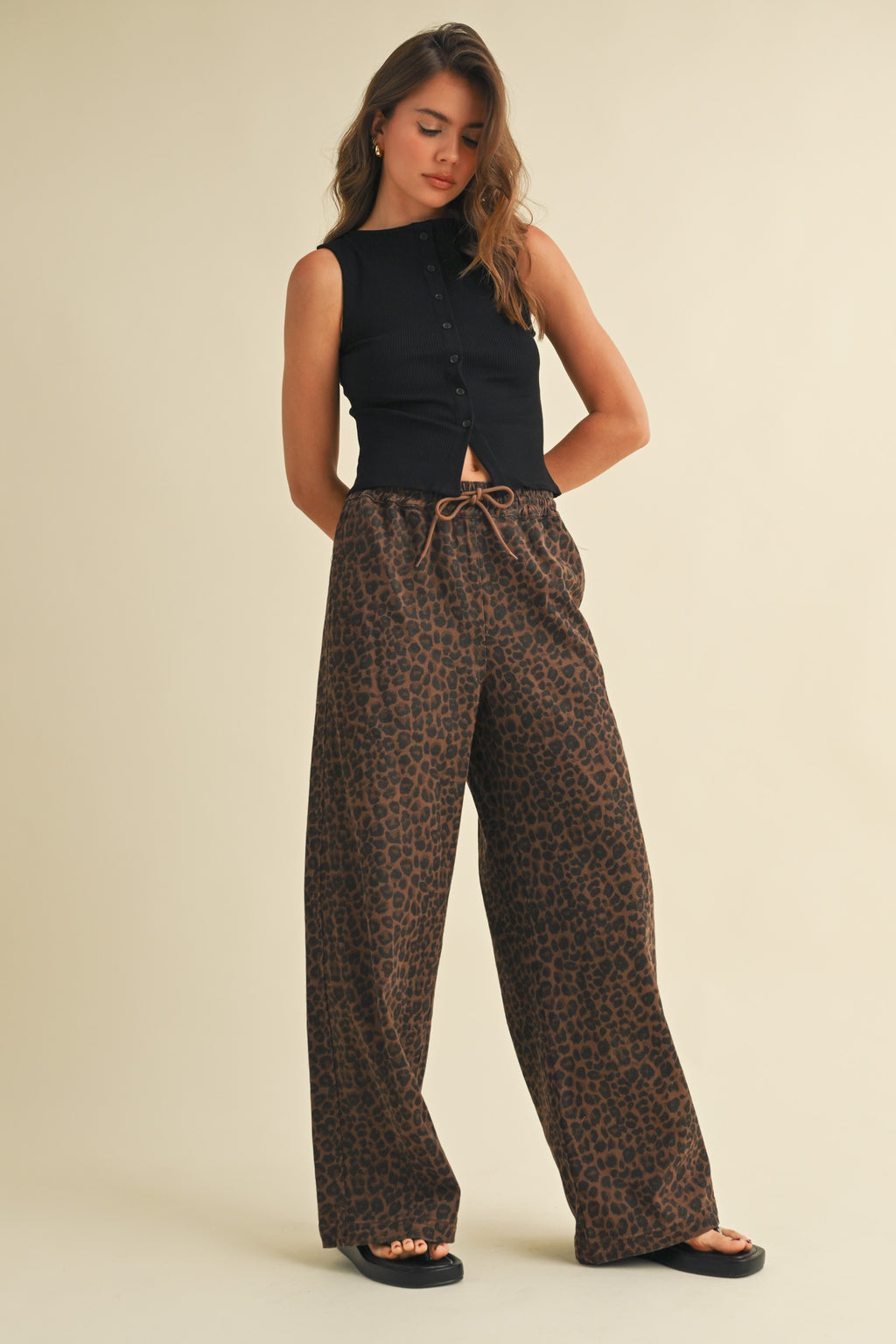 On The Prowl Leopard Track Pants