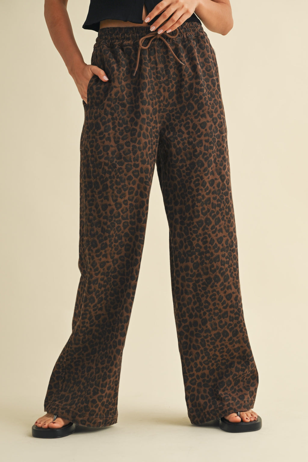 On The Prowl Leopard Track Pants