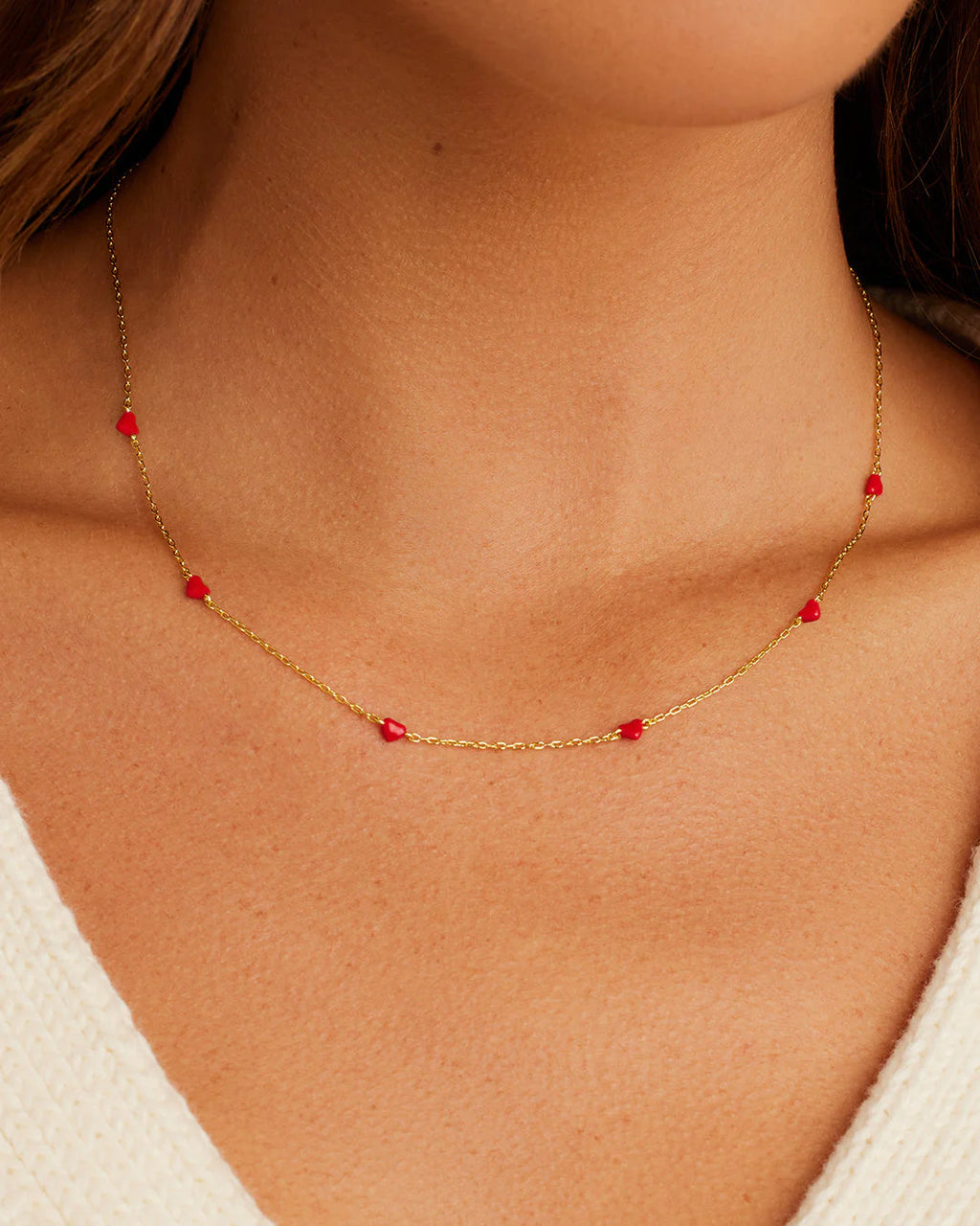 Gorjana Amour Necklace Red