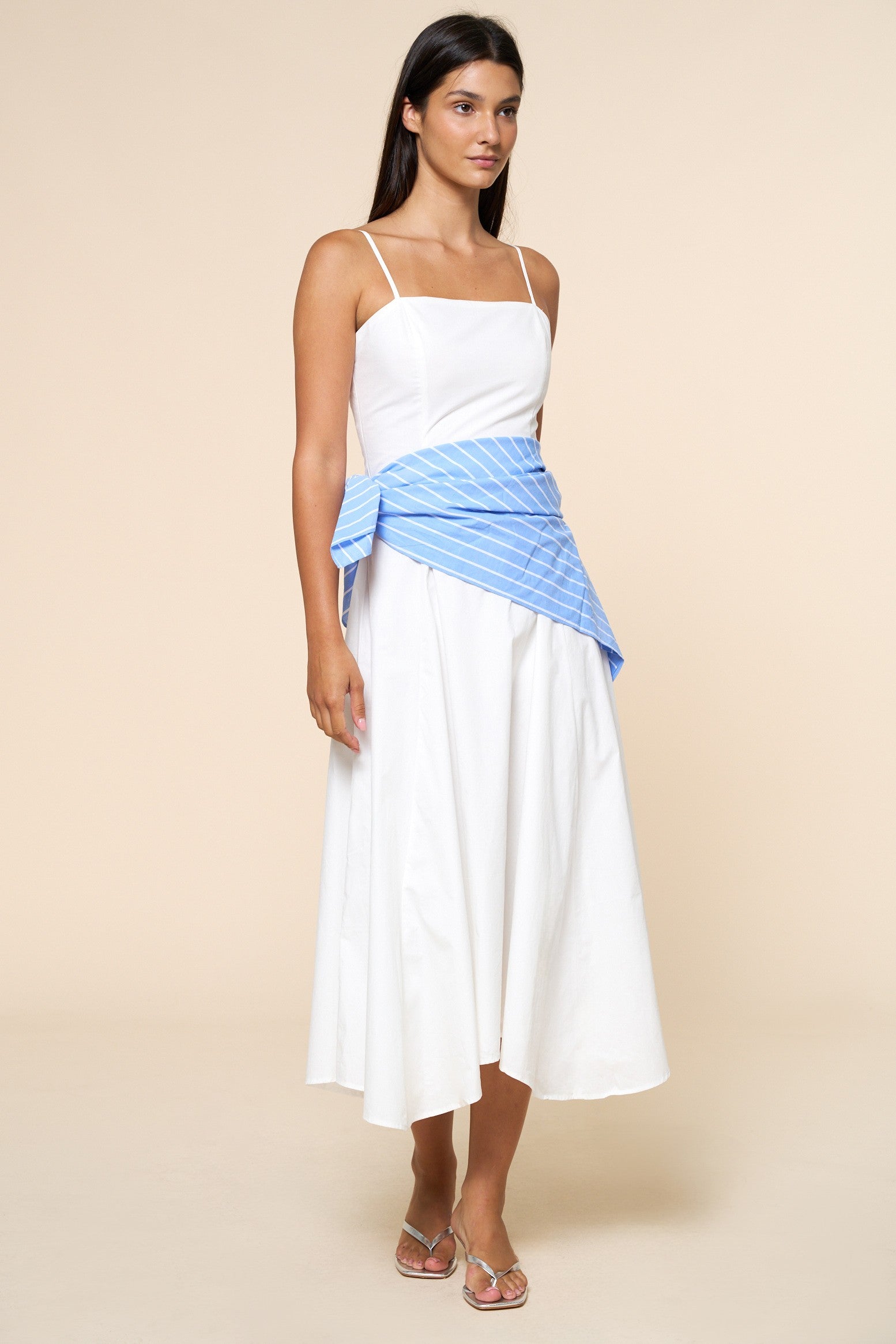 Bandana Waist Tie Maxi Dress