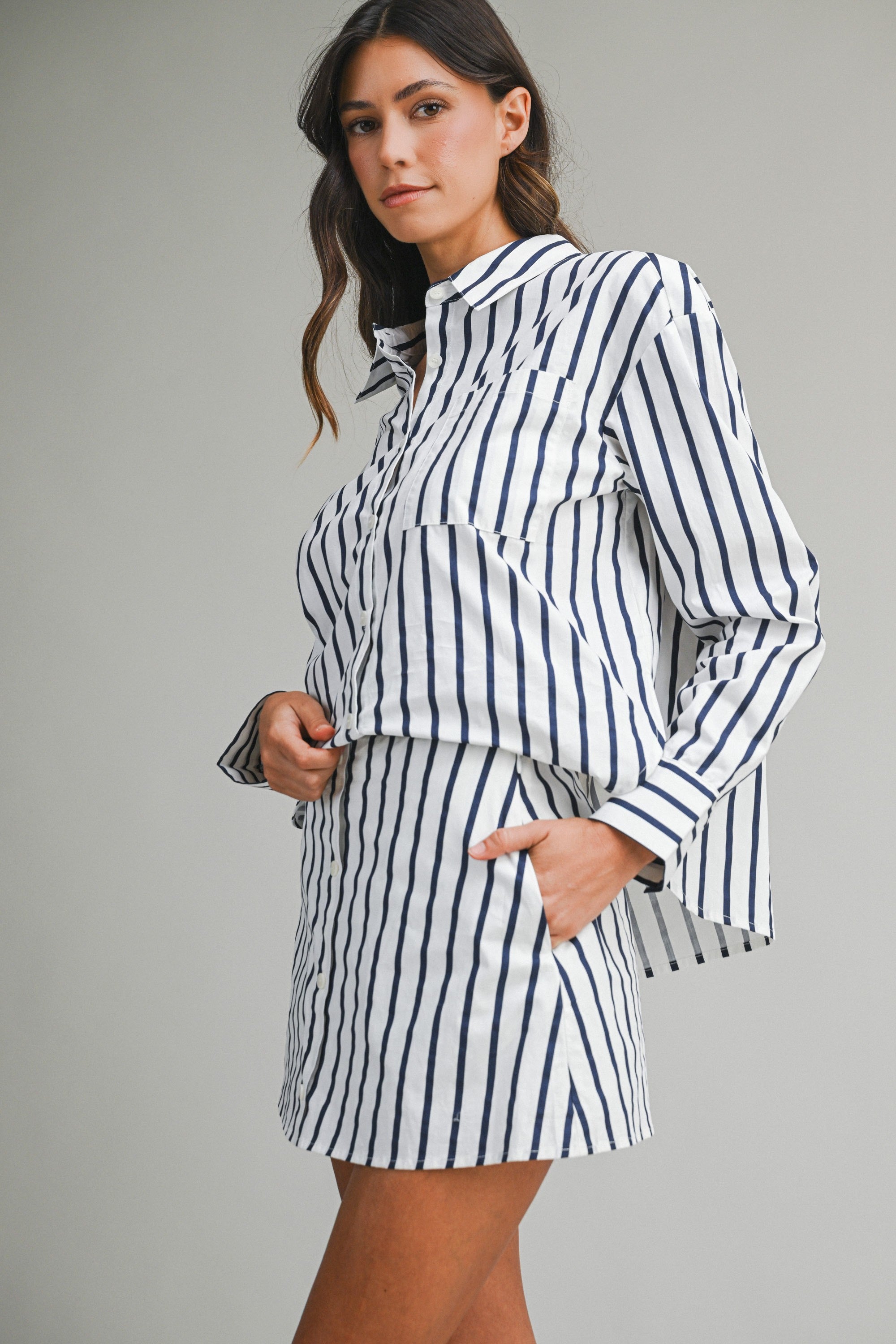 All Business Stripe Set (White)