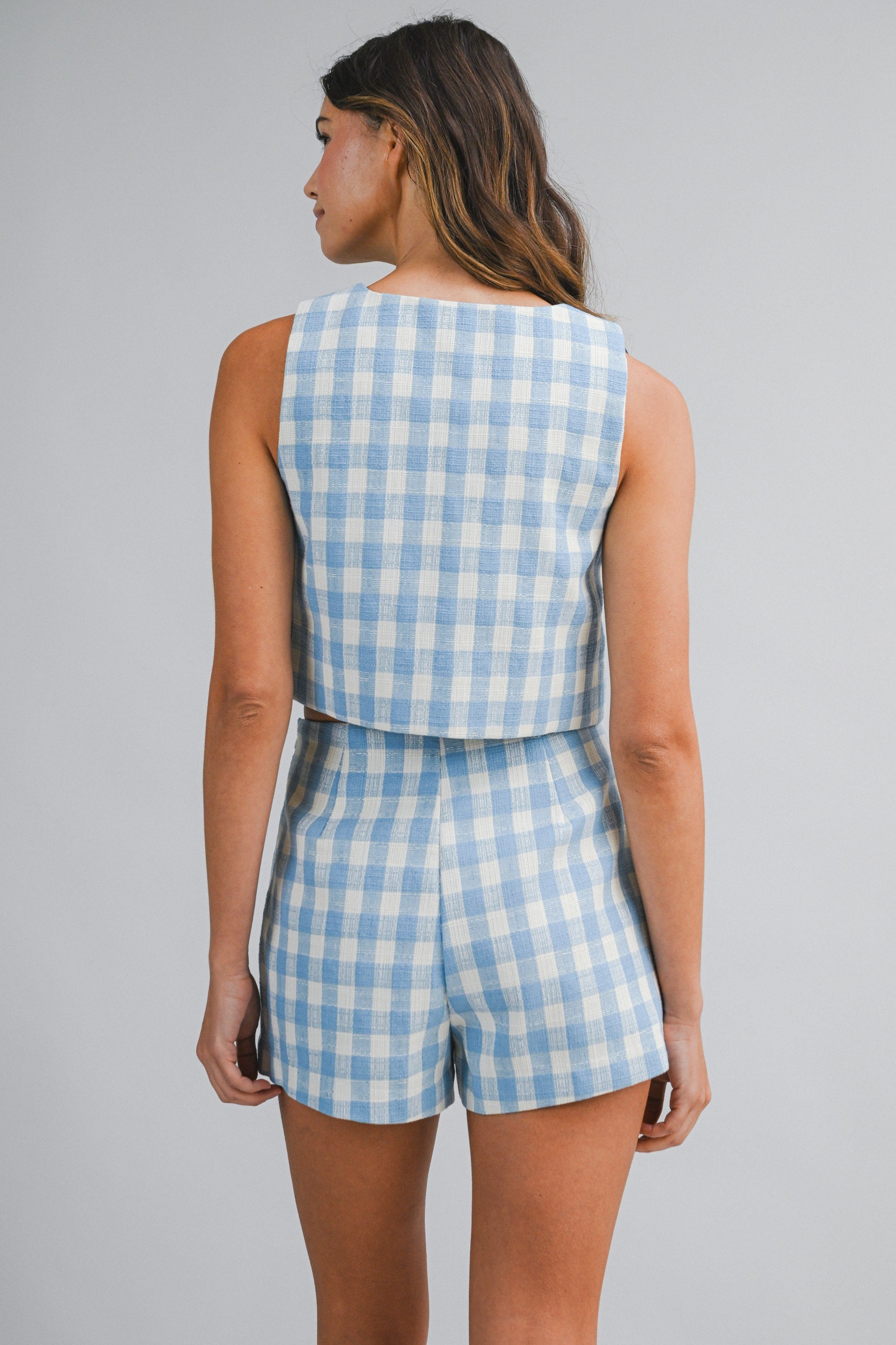 On Any Sunday Gingham Top & Skort Set
