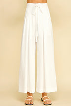 Ivory Ease Wide Leg Trousers