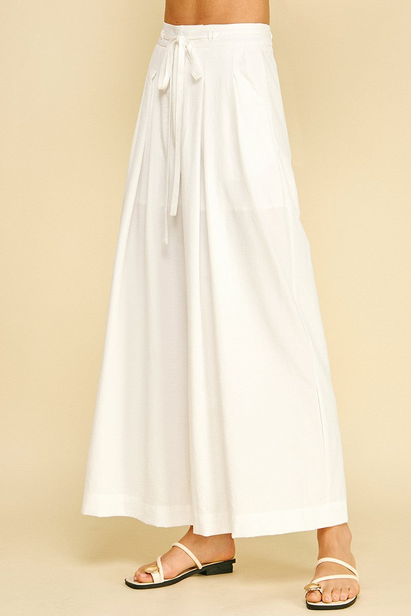 Ivory Ease Wide Leg Trousers