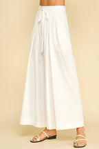 Ivory Ease Wide Leg Trousers