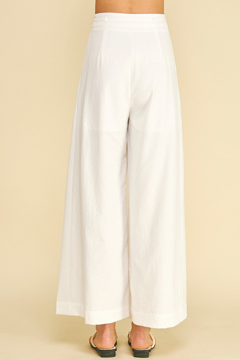 Ivory Ease Wide Leg Trousers