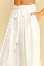 Ivory Ease Wide Leg Trousers